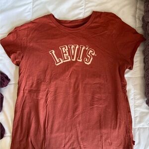 Levi's Women's Rust Orange Logo Short Sleeve Tee